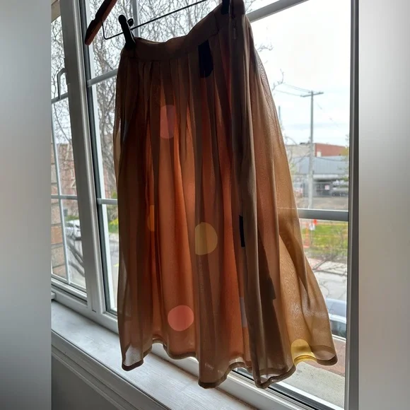 Twenty-seven names polka dot midi silk skirt (size 6) - Picture 6 of 11